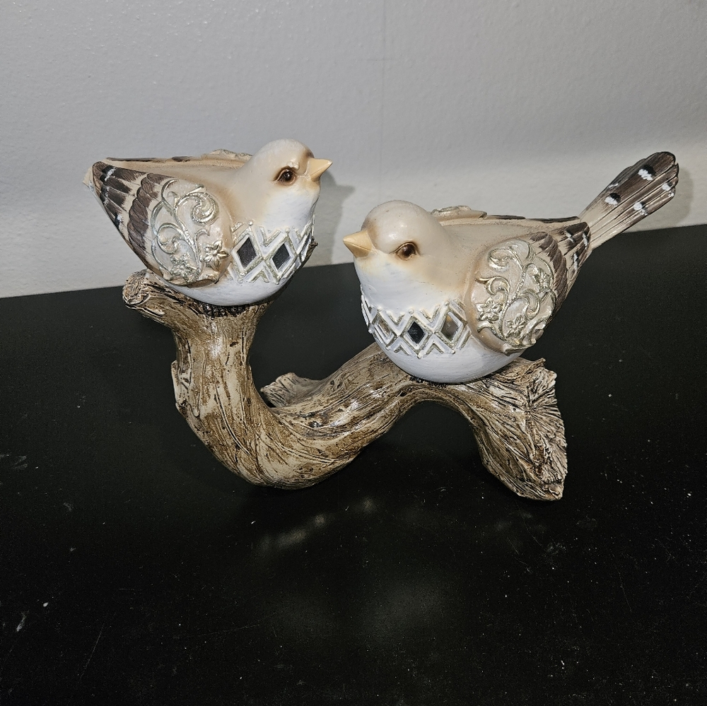 Decorative Bird Figurine on Branch